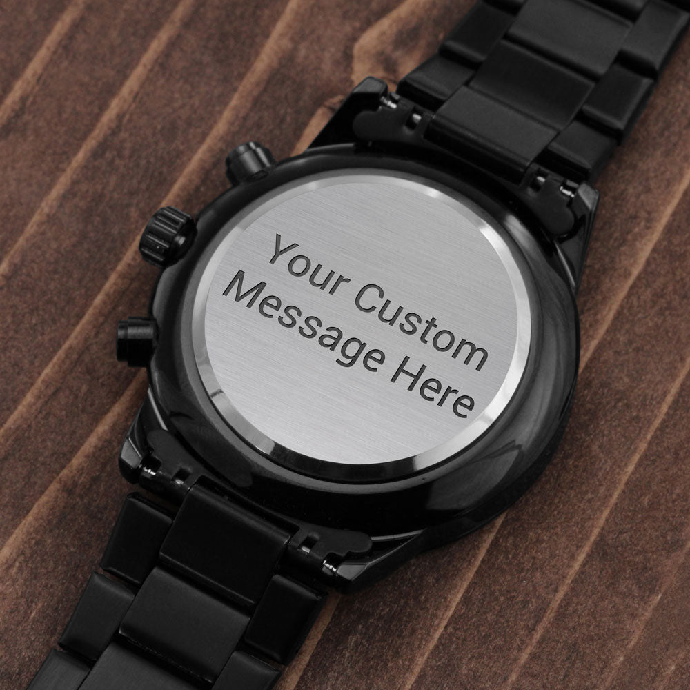 Black Chronograph Watch – Classic Men's Luxury Timepiece