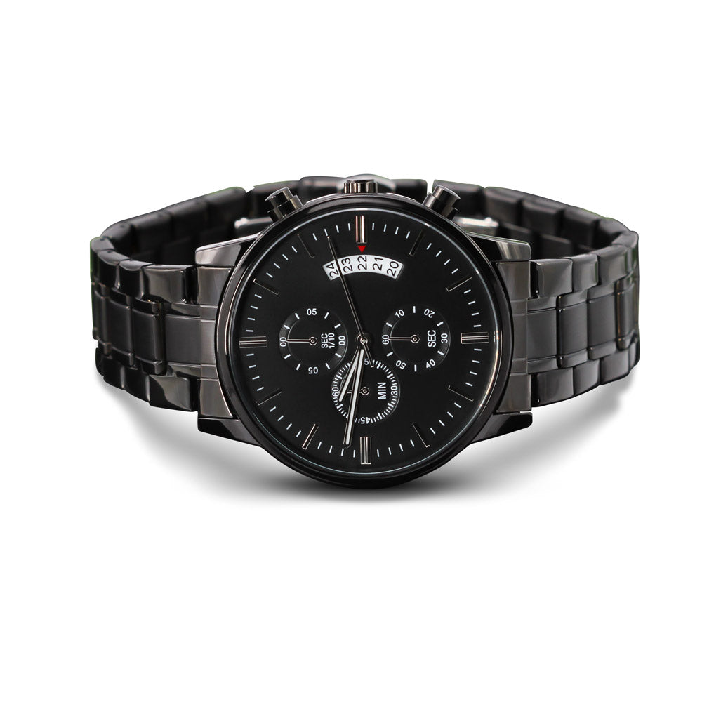 Black Chronograph Watch – Classic Men's Luxury Timepiece