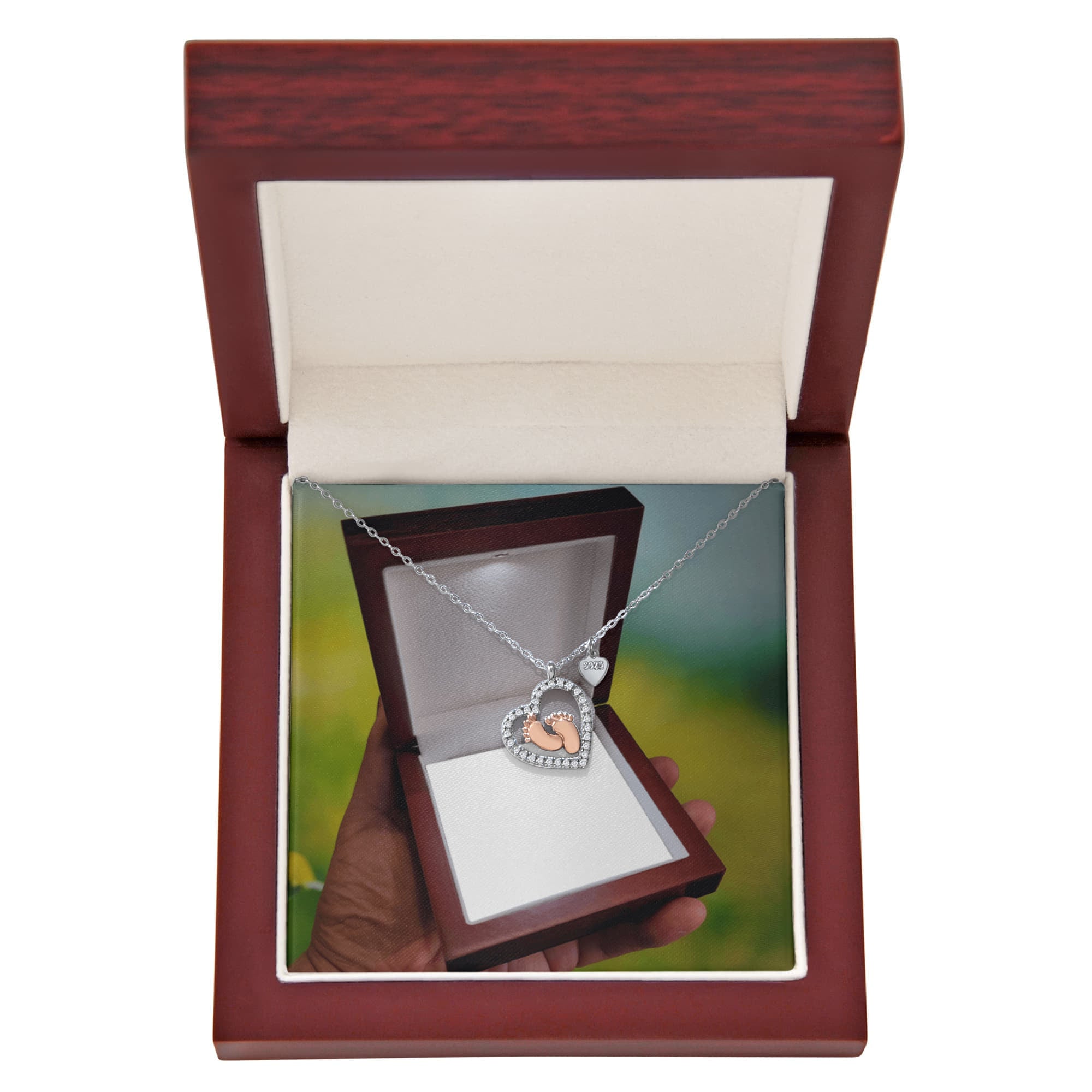 Baby Feet Heart Necklace – Perfect Gift for New Moms